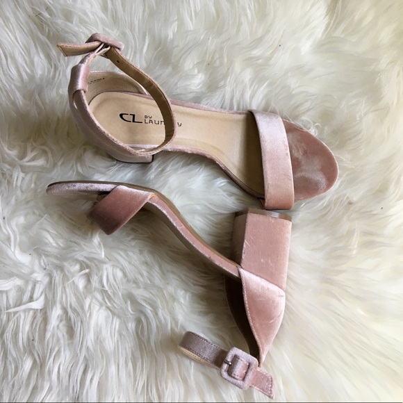 Crushed Velvet Heels - Picture 1 of 4